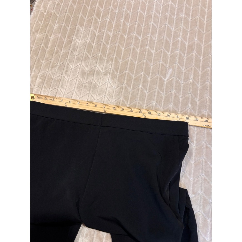 Eileen Fisher Black Straight Leg Dress Pants Elastic Waist Quiet Luxury Size L - Picture 3 of 13